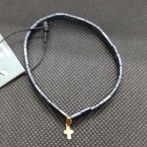 2 for $10 Erin Gray glass chicklet bead bracelet. 7" wrist. Nwt.